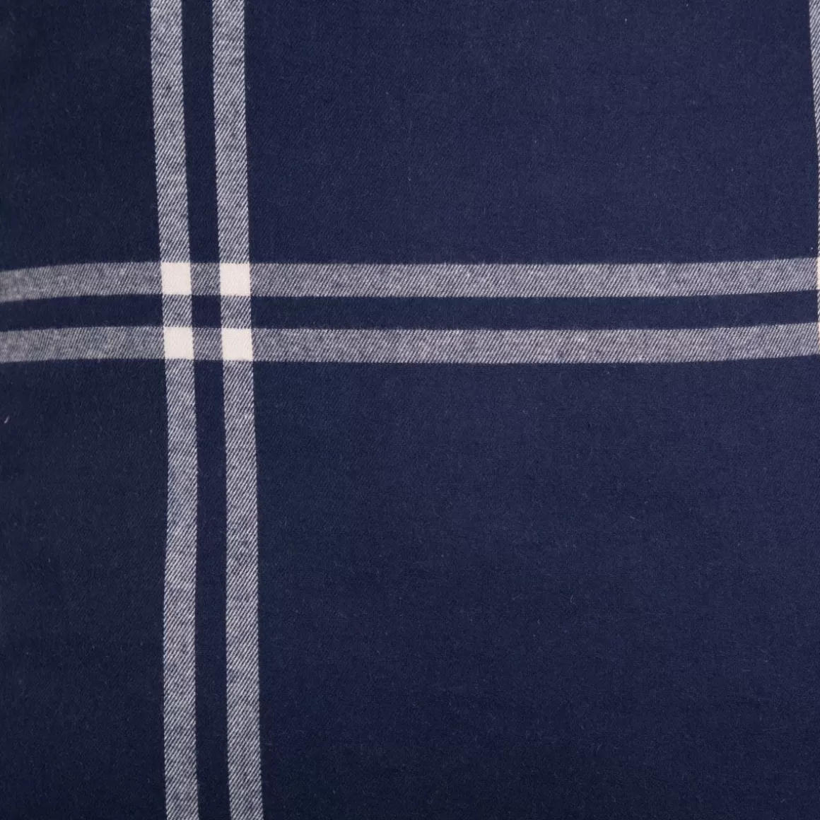 HOMLA Pościel Vella Flanelowa Niebiesko-Bezowa W Krate 200X220 Cm + 2 X 50X60 Cm