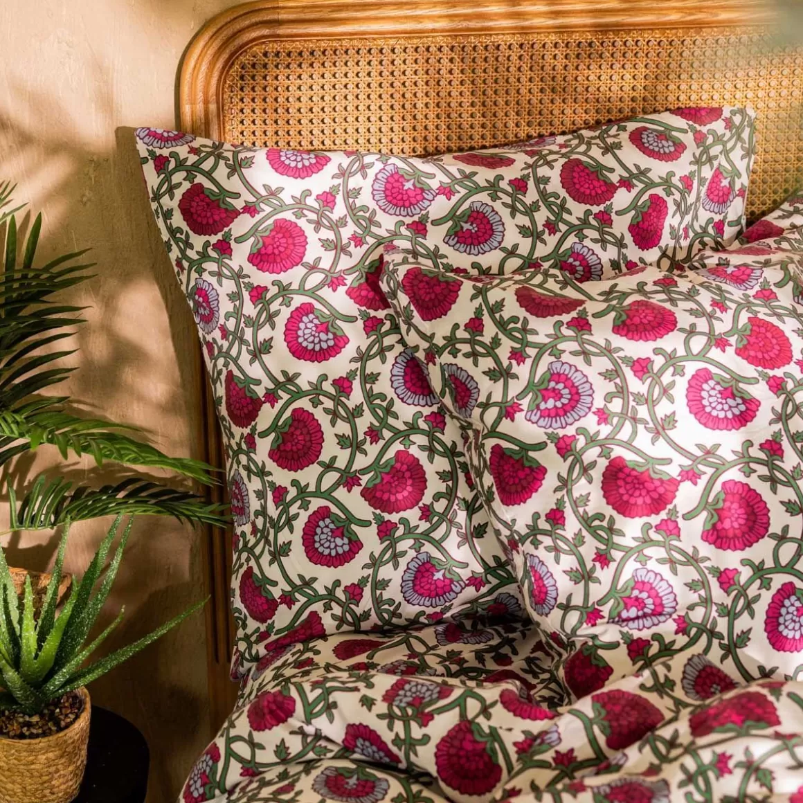 HOMLA Pościel Zinna Z Mikrofibry W Kwiaty 160X200 Cm