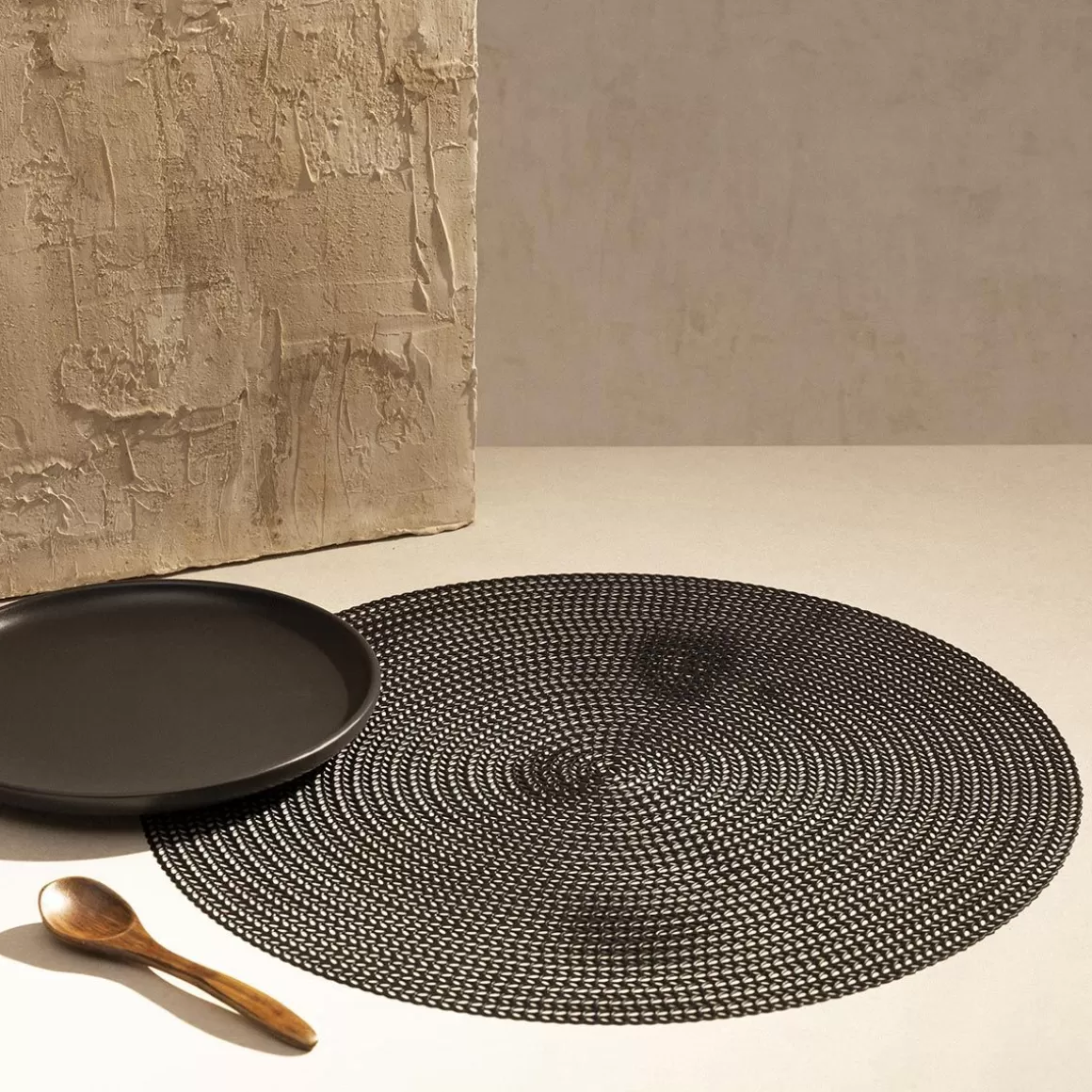 HOMLA Podkladka Do Jadalni Skine Czarna 38 Cm