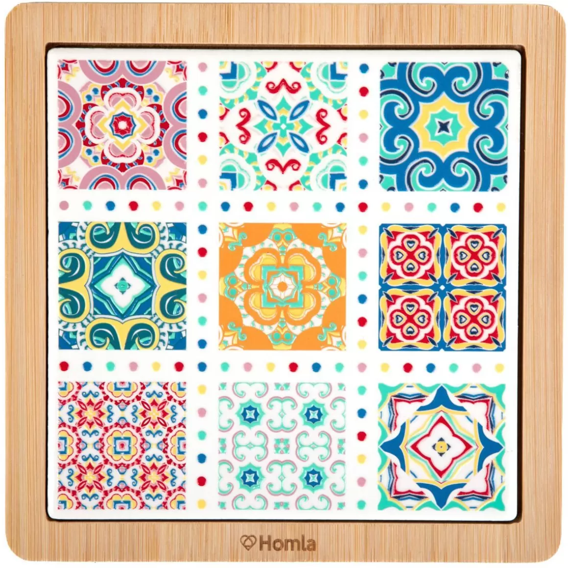 HOMLA Podstawka Ethnic Drewniana Mozaika 18X28 Cm