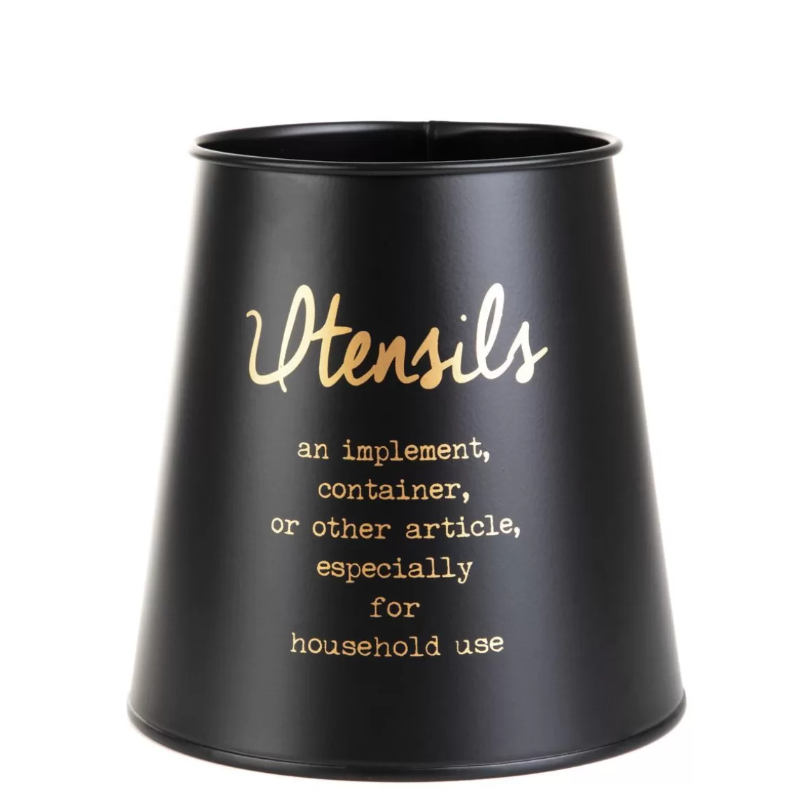 HOMLA Pojemnik Escille Na Sztućce Czarny 14X14 Cm