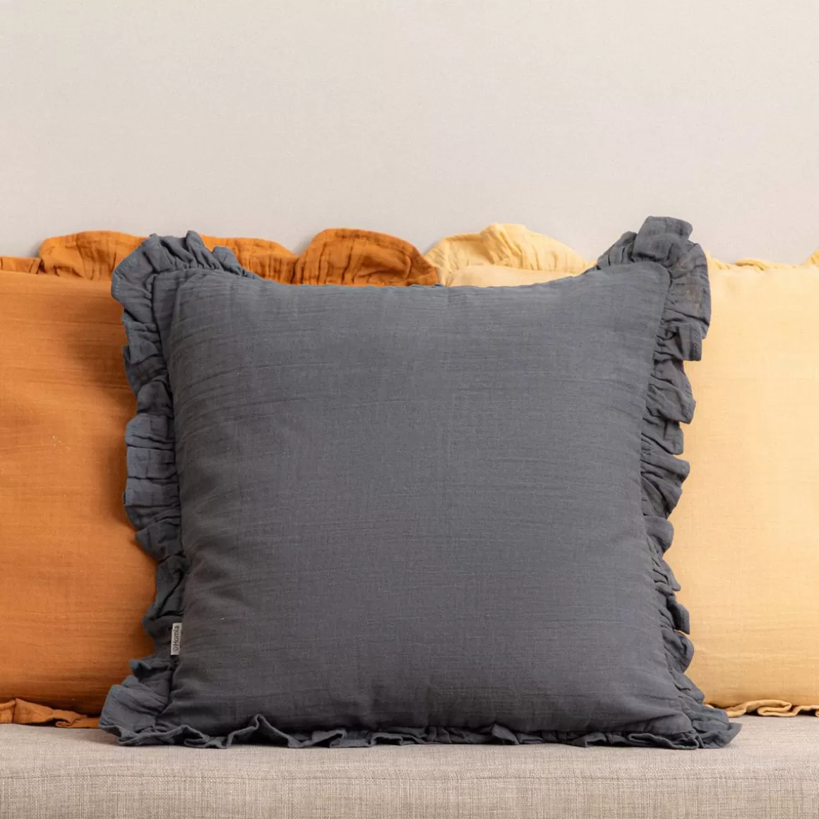 HOMLA Poszewka Elin Muslinowa Niebieska 45X45 Cm