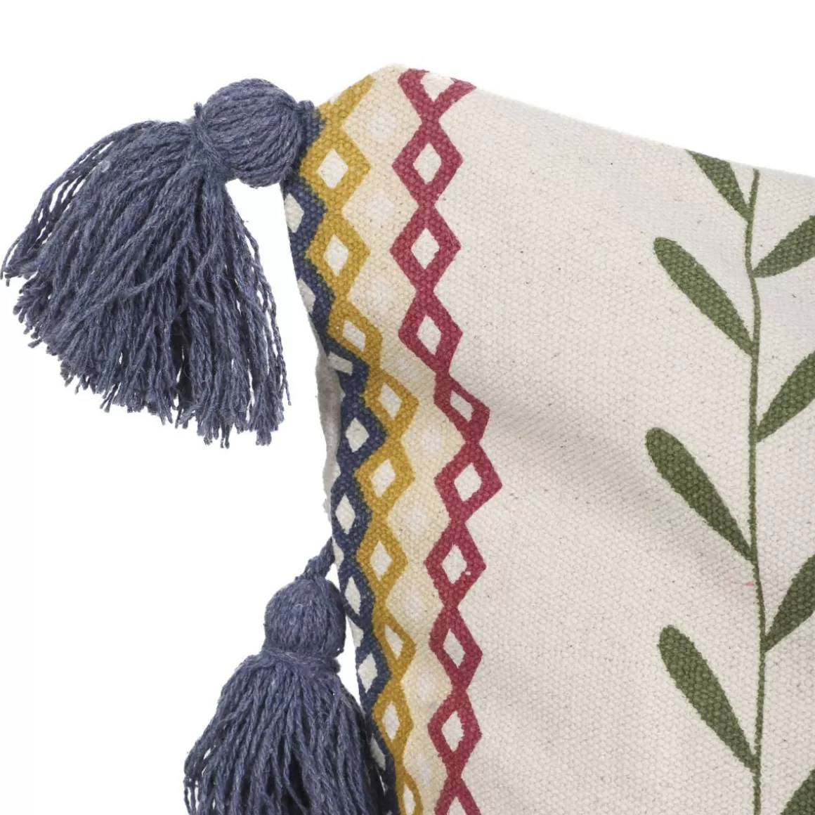 HOMLA Poszewka Miris W Kolorowe Pasy Z Fredzlami 45X45 Cm