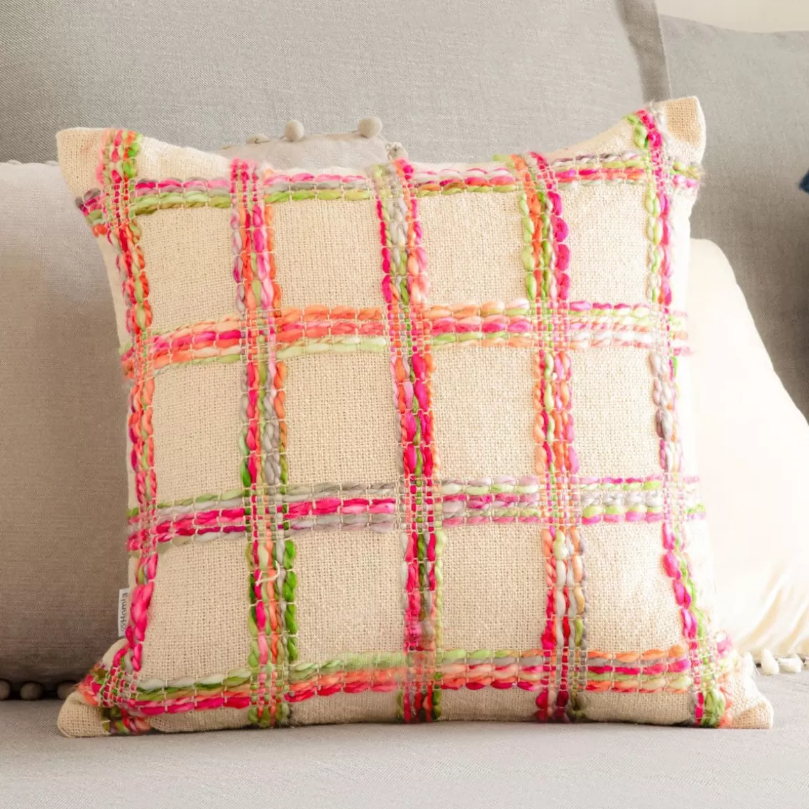 HOMLA Poszewka Tanis Z Kolorowymi Nitkami 45X45 Cm