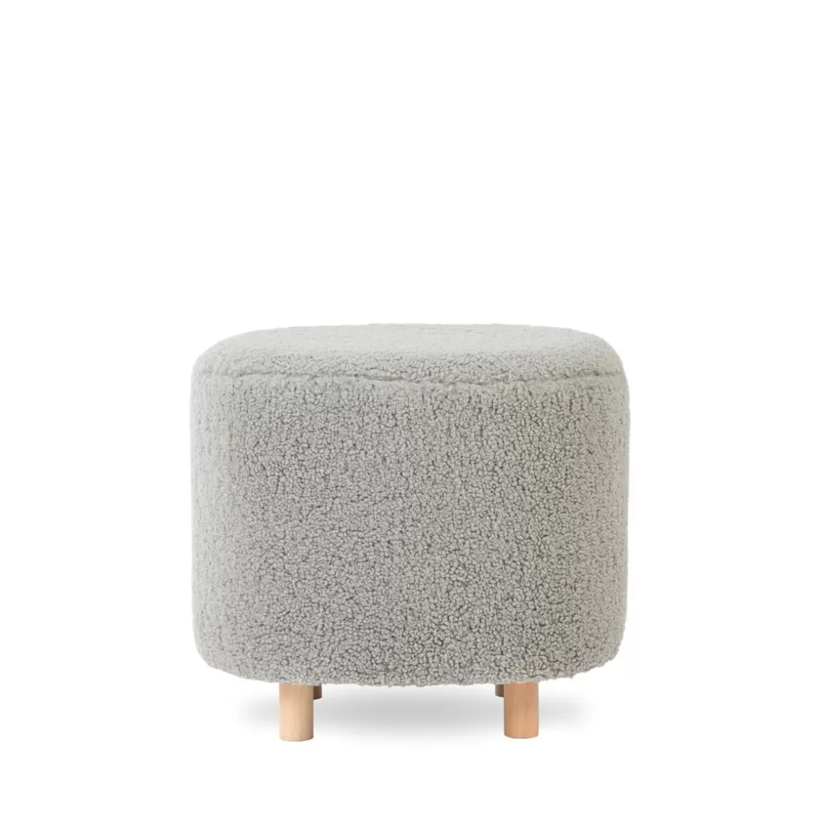 pufa_alda_szara_w_tkaninie_teddy_xx_cm_2.webp HOMLA Pufa Alda Szara W Tkaninie Teddy 50X40X44 Cm