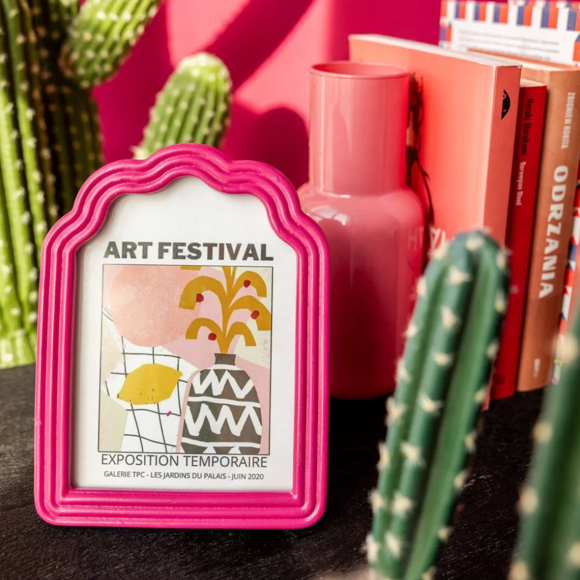 HOMLA Ramka Na Zdjecie Floral Aura Fuksjowa 13X18 Cm