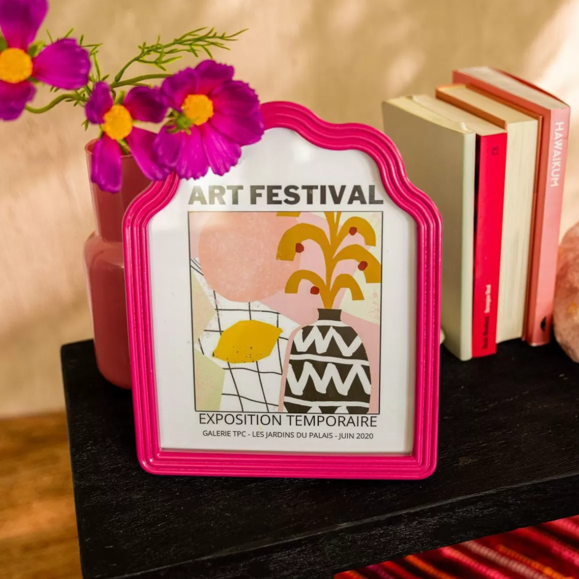 HOMLA Ramka Na Zdjecie Floral Aura Fuksjowa 20X25 Cm