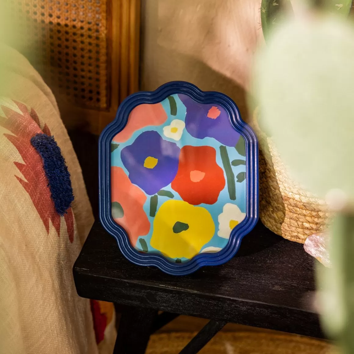 HOMLA Ramka Na Zdjecie Floral Aura Granatowa 20X25 Cm