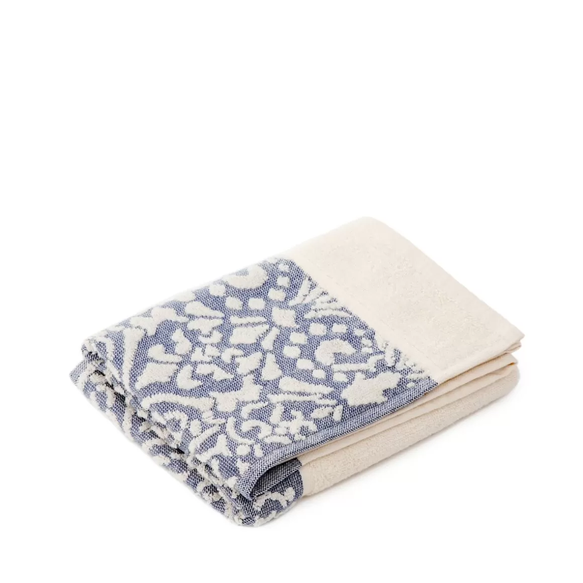 HOMLA Ręcznik Daphne Ecru Z Niebieska Bordiura 50X90Cm