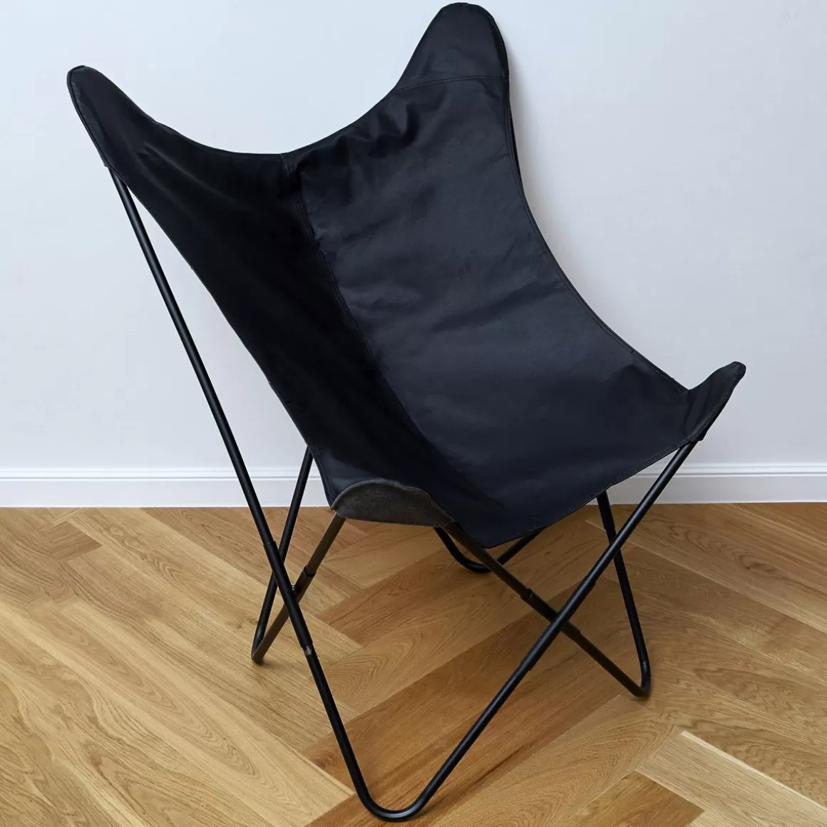 HOMLA Siedzisko Butterfly Wymienne Do Fotela - Czarna Eco Skora 76X97 Cm