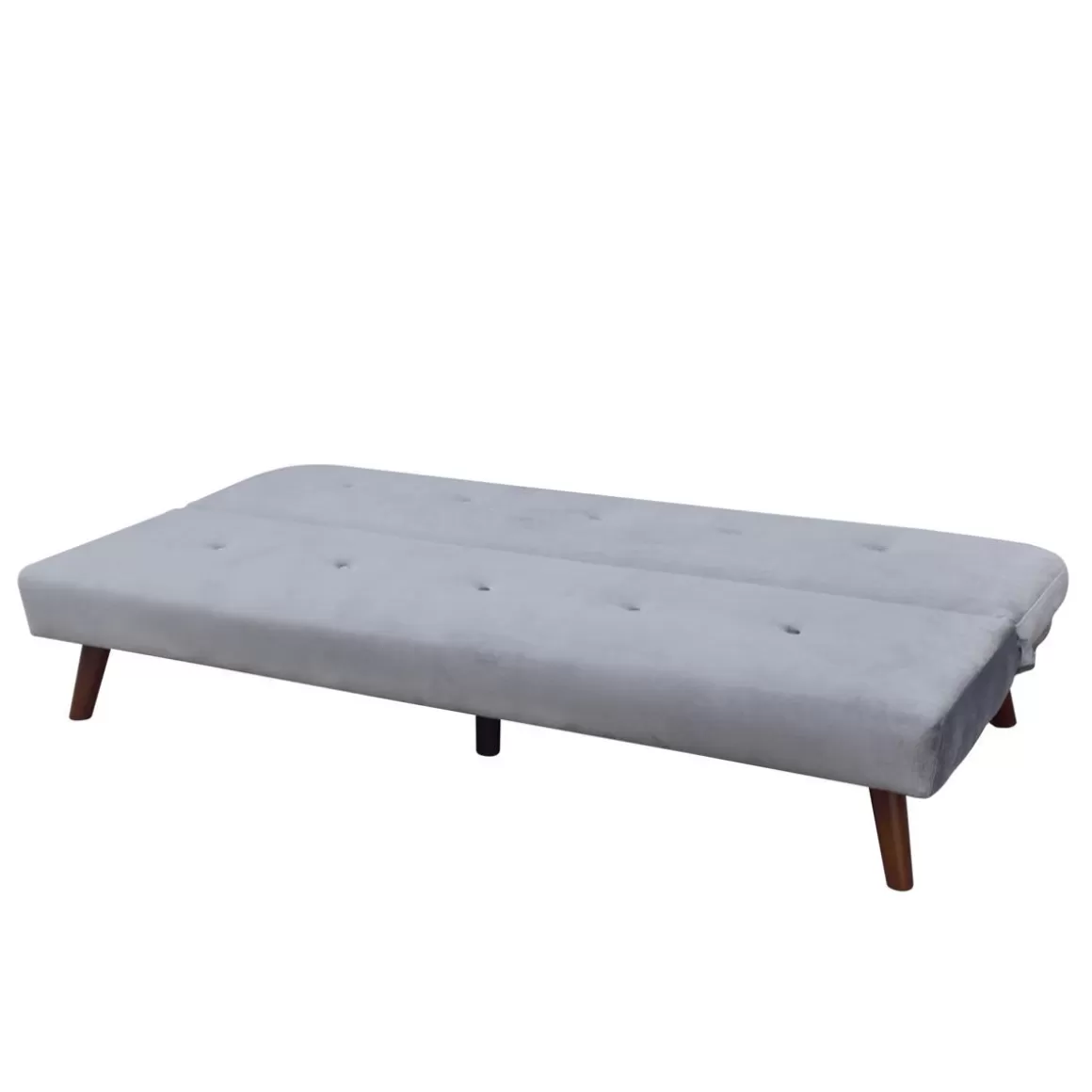 HOMLA Sofa Rinko Sofa 3-Osobowa, Z Funkcja Spania, Welurowa Ciemnoszara 195X81X74 Cm