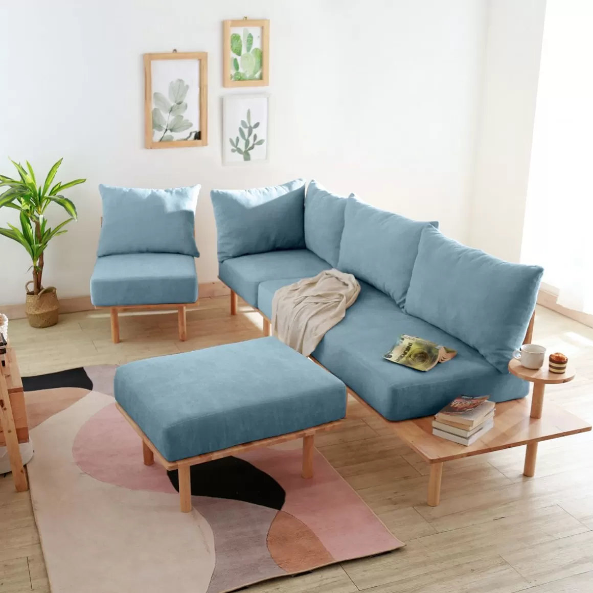 sofa_seri_modulowa_niebieska_xx_cm_2.webp HOMLA Sofa Seri Modulowa Niebieska 74X86X86 Cm