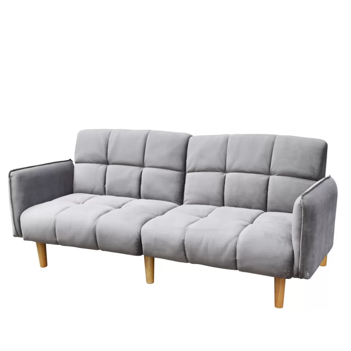 HOMLA Sofa Sonus 3-Osobowa, Z Funkcja Spania, Welurowa Musztardowa 195X91X83 Cm