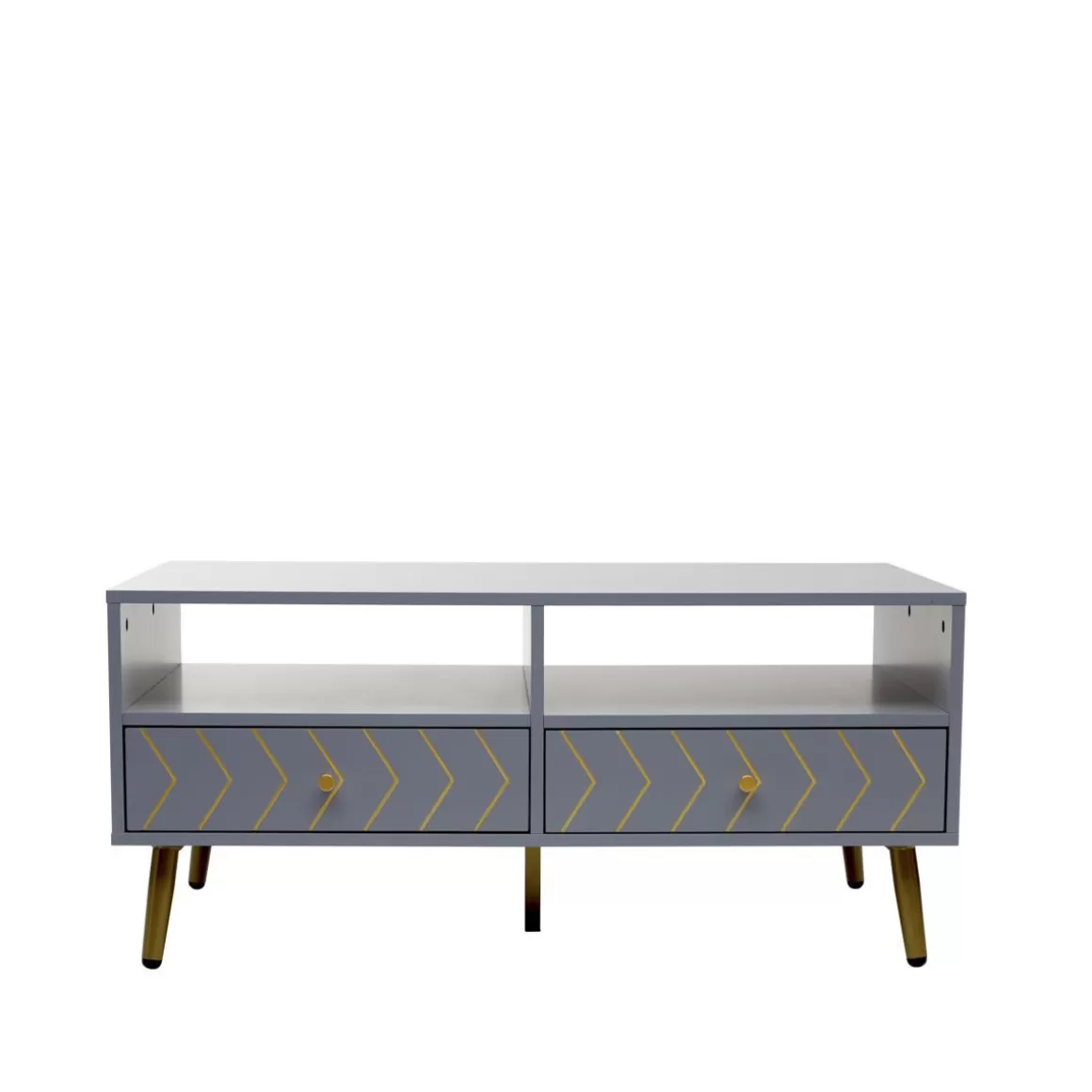 HOMLA Stolik Kawowy Bodo Grafitowy Z Metalowymi Nogami 100X50X45 Cm