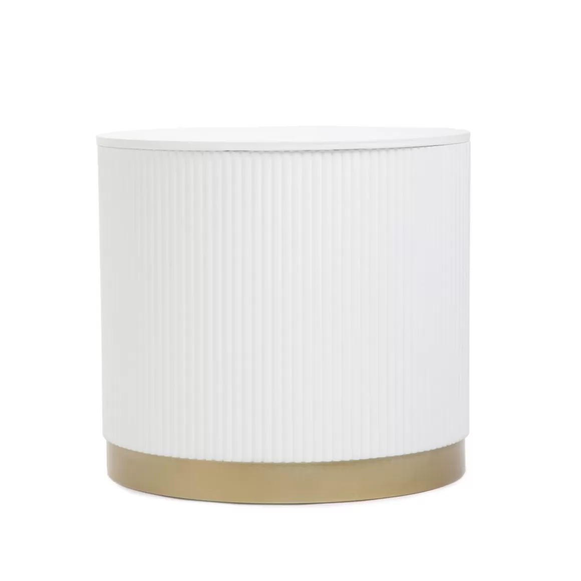 HOMLA Stolik Kawowy Tabi Matowy Bialy 40X36 Cm