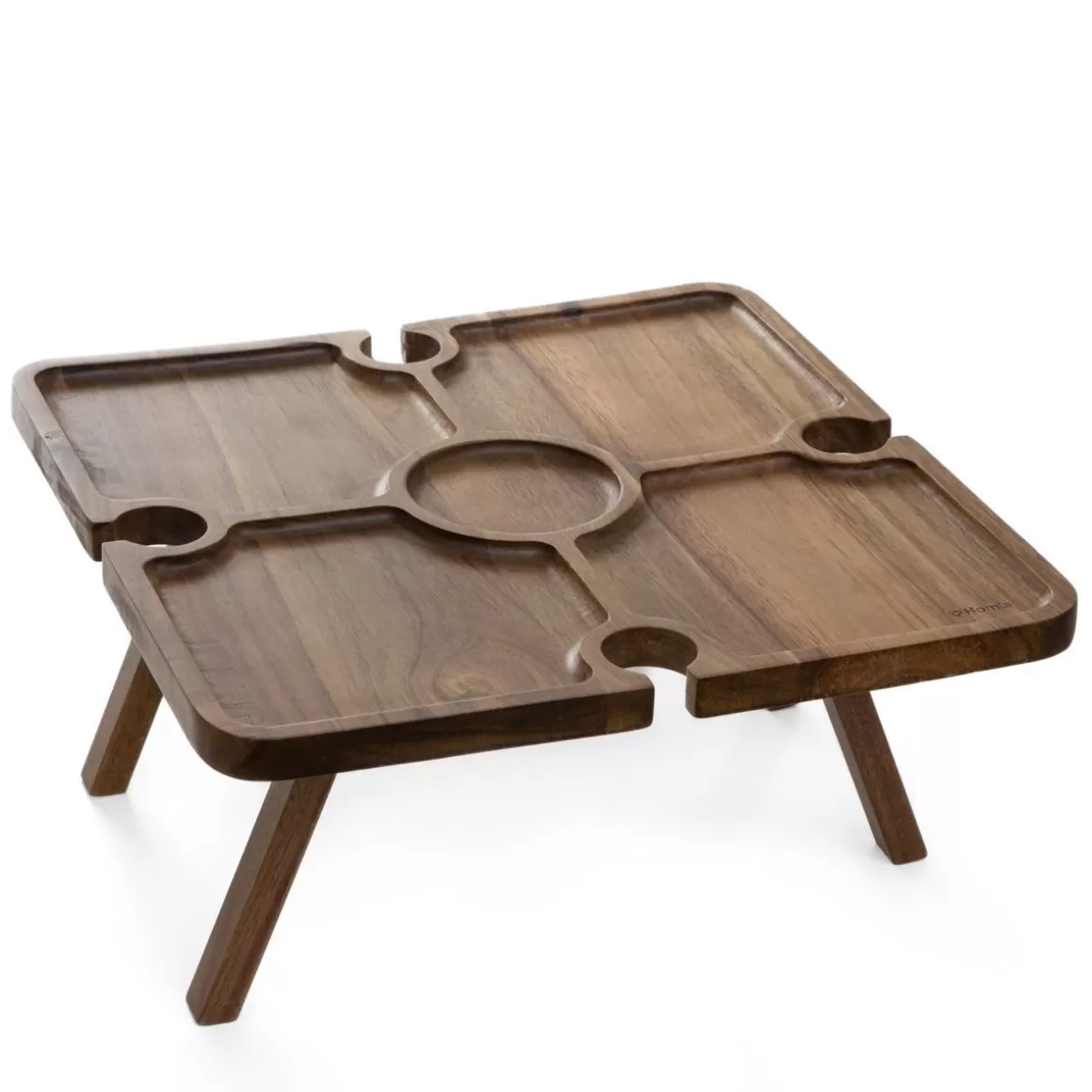 HOMLA Stolik Mooka Akacjowy 34X34Cm