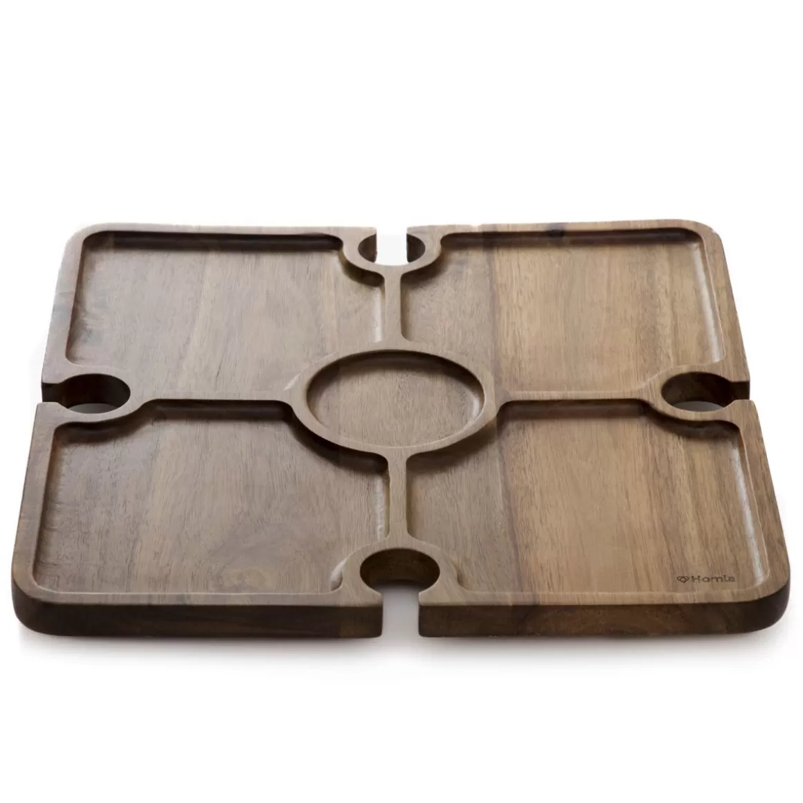 HOMLA Stolik Mooka Akacjowy 34X34Cm