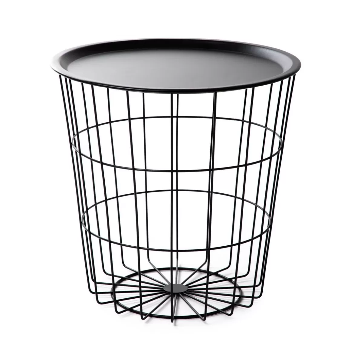 HOMLA Stolik Scandi Czarny Z Czarnym Batem 40X40X40 Cm