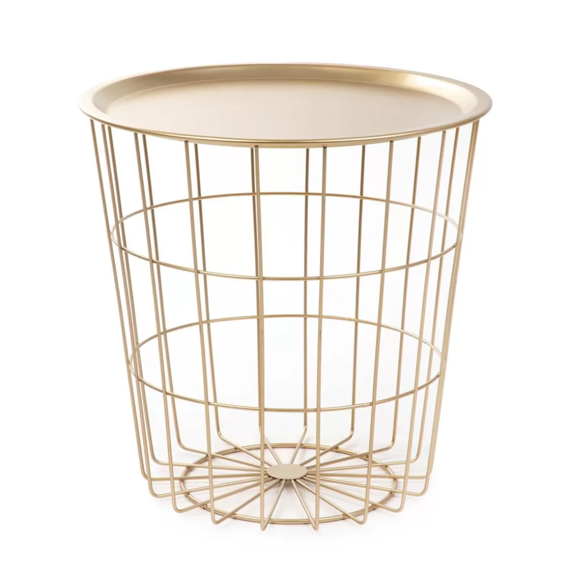 HOMLA Stolik Scandi Zloty Z Czarnym Blatem 43X43X43 Cm