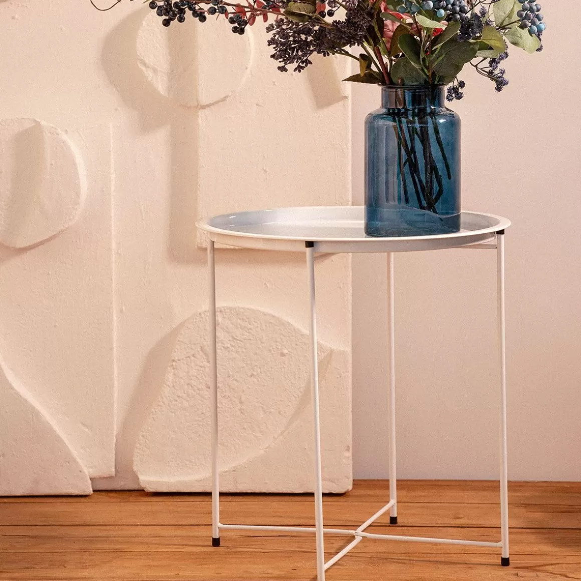 HOMLA Stolik Staldis Bialy 47X47X47 Cm