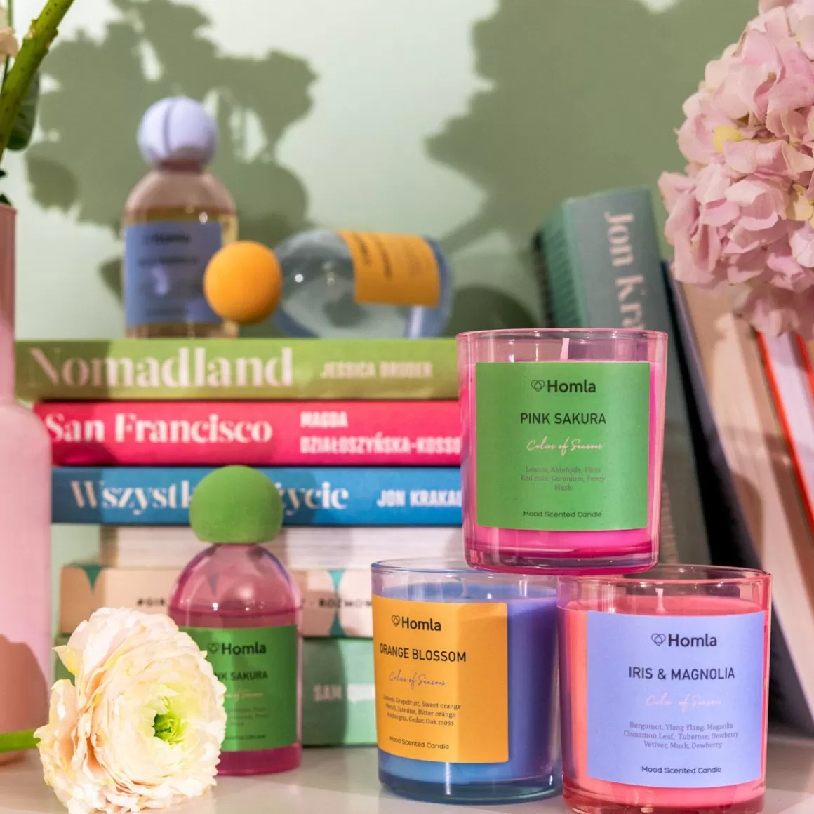 HOMLA Swieca Zapachowa Colors Of Seasons Iris&Magnolia 150 G