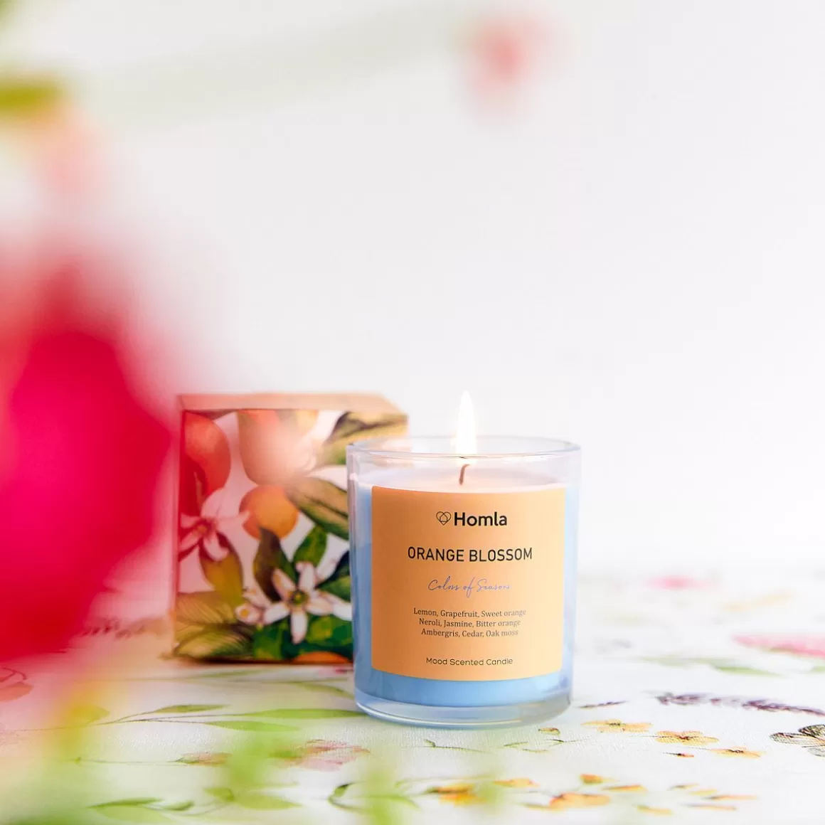 HOMLA Swieca Zapachowa Colors Of Seasons Orange Blossom 150 G