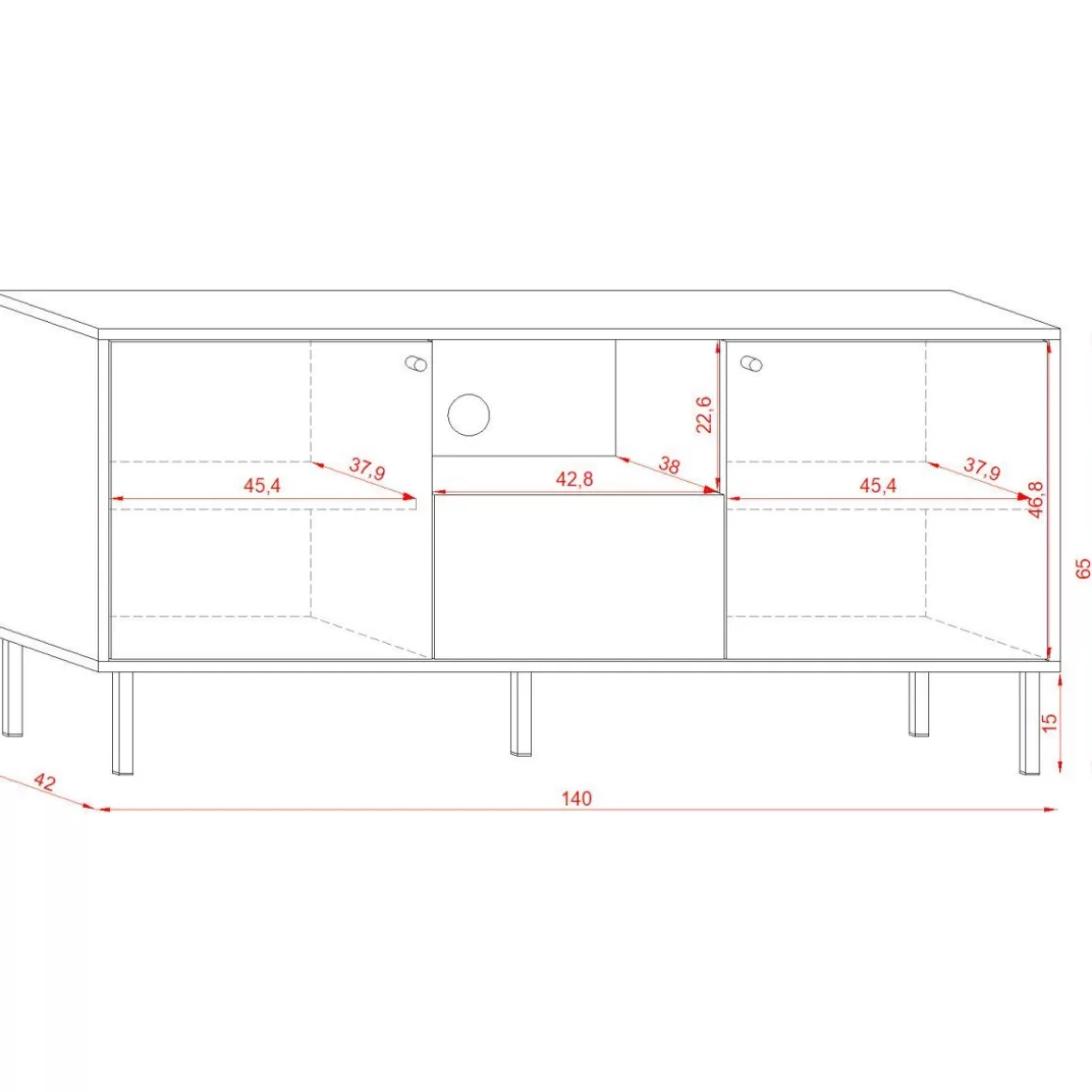 szafka_rtv_tivoli_czarnydab_wotan_xx_cm_2.webp HOMLA Szafka Rtv Tivoli! Czarny/Dab Wotan 140X42X65 Cm
