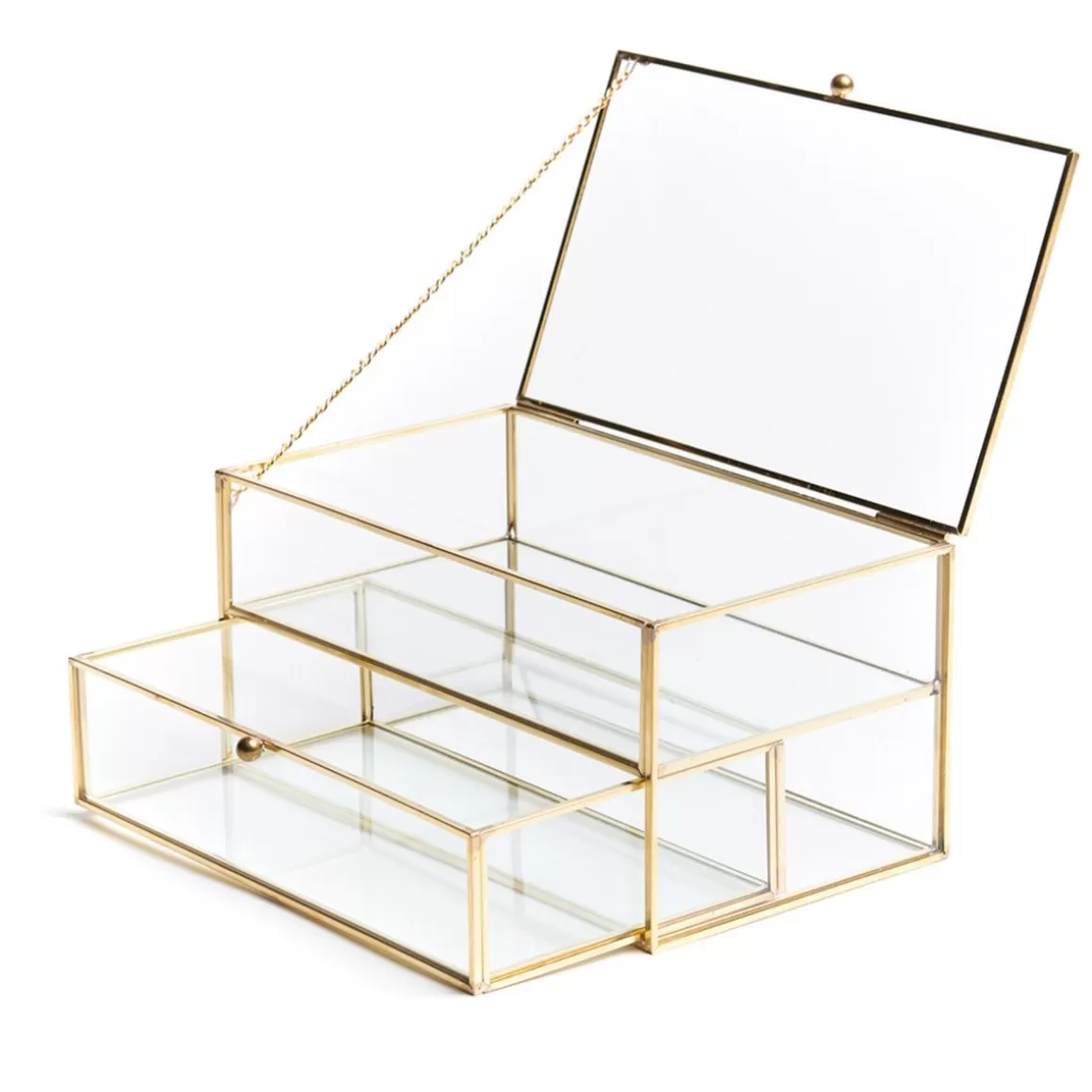 szkatulka_na_bizuterie_grazia_z_szufladka_zlota_xx_cm_3.webp HOMLA Szkatulka Na Bizuterie Grazia Z Szufladka Zlota 21X10X10,5 Cm