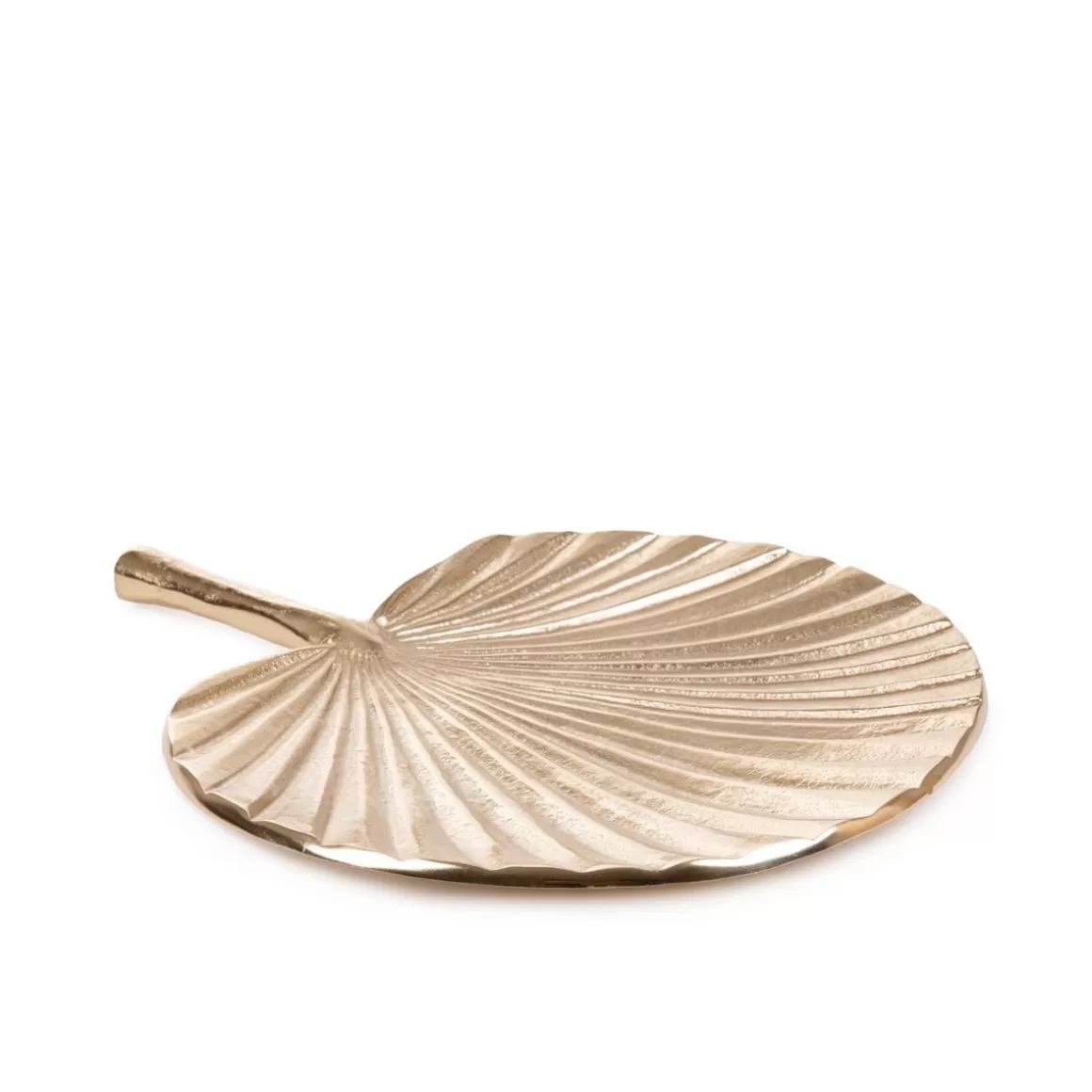 HOMLA Taca Dekoracyjna Girona Lisc Palmy Zlota 32X38X2 Cm