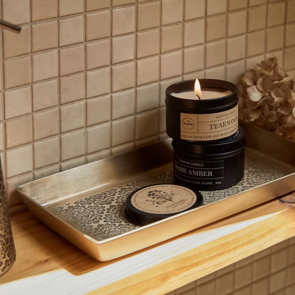 HOMLA Tacka Araria Zlota Z Ozdobnymi Wytloczeniami 23X12X3 Cm