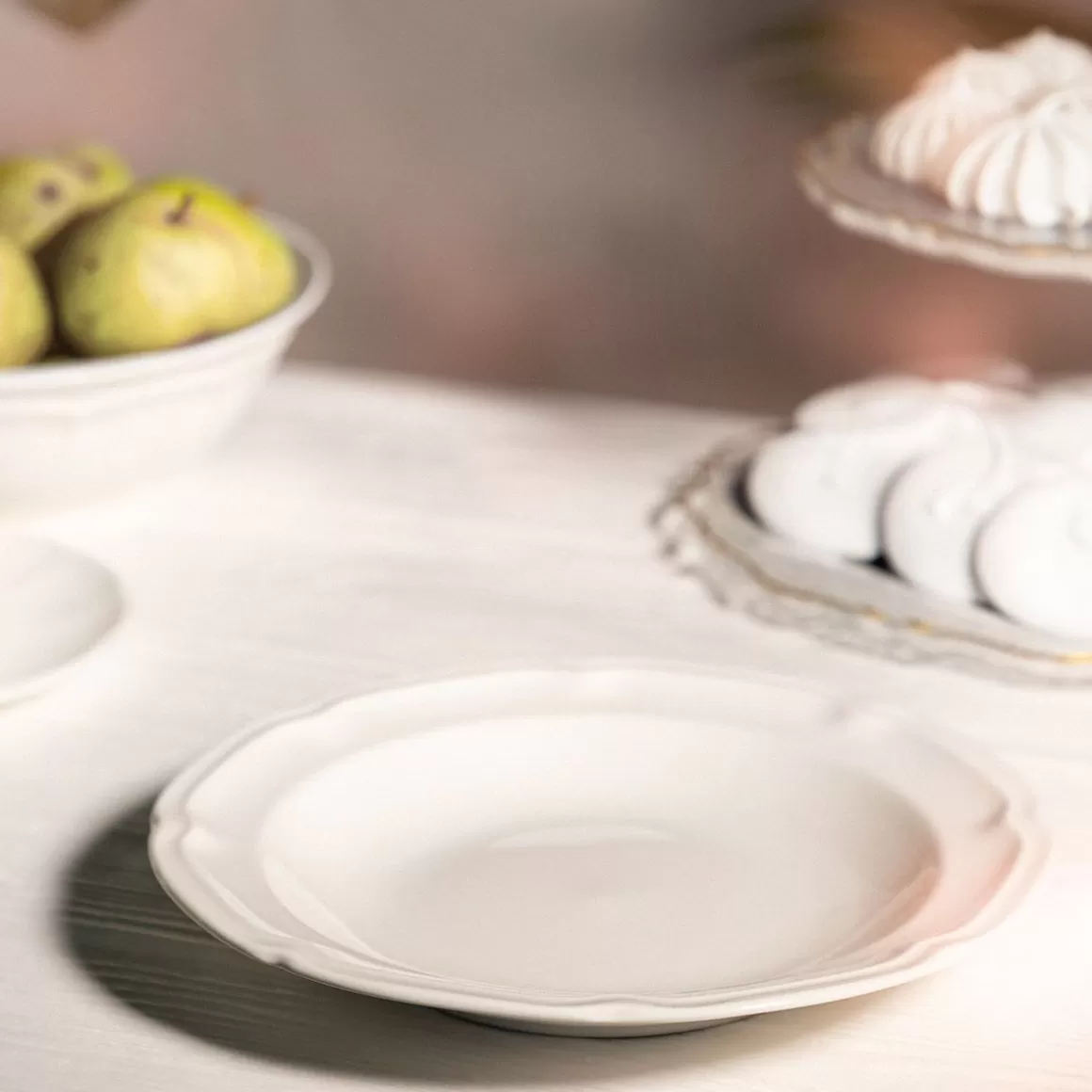 HOMLA Talerz Jasmine Gleboki Bialy 22 Cm