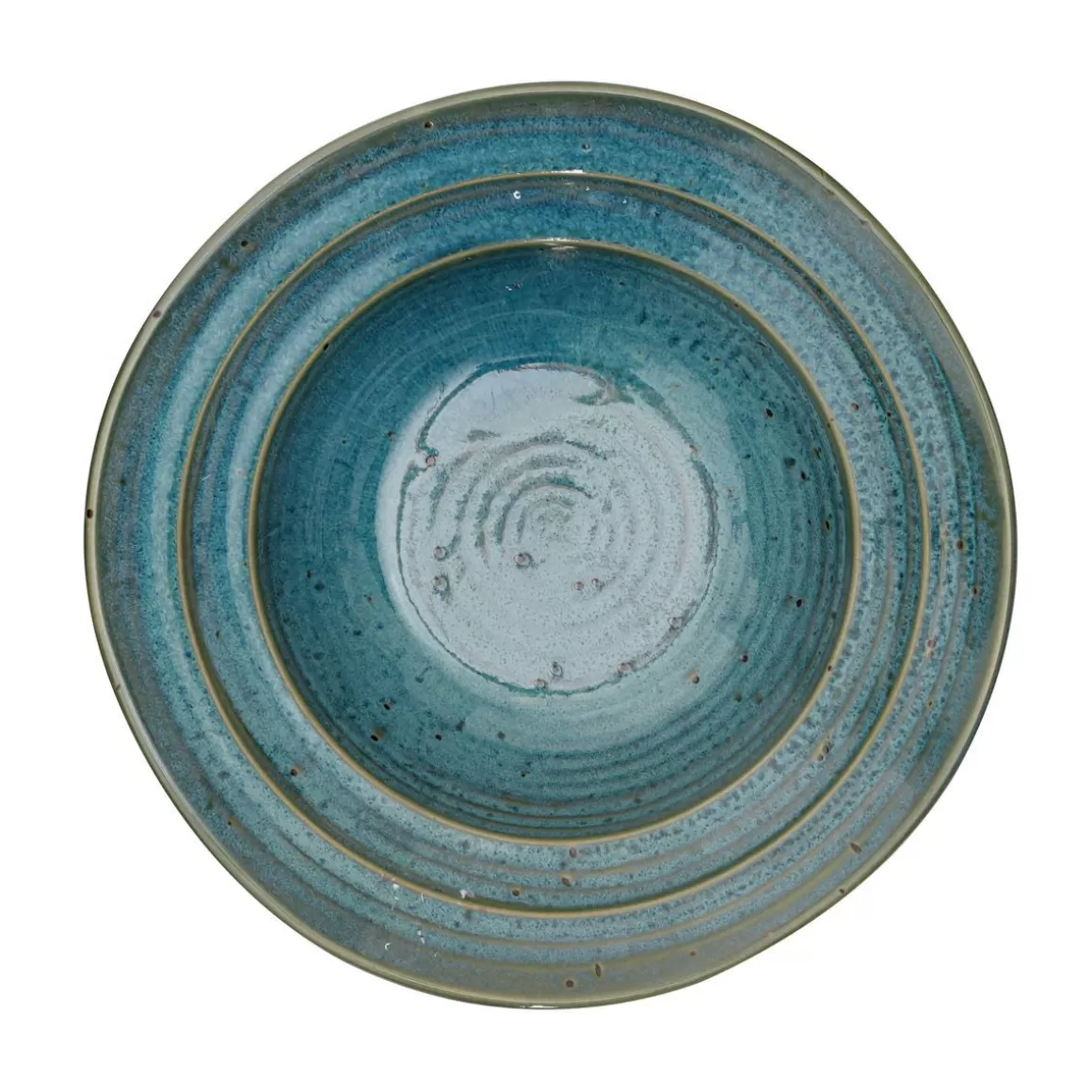 HOMLA Talerz Palmera Gleboki Turkusowy 19 Cm