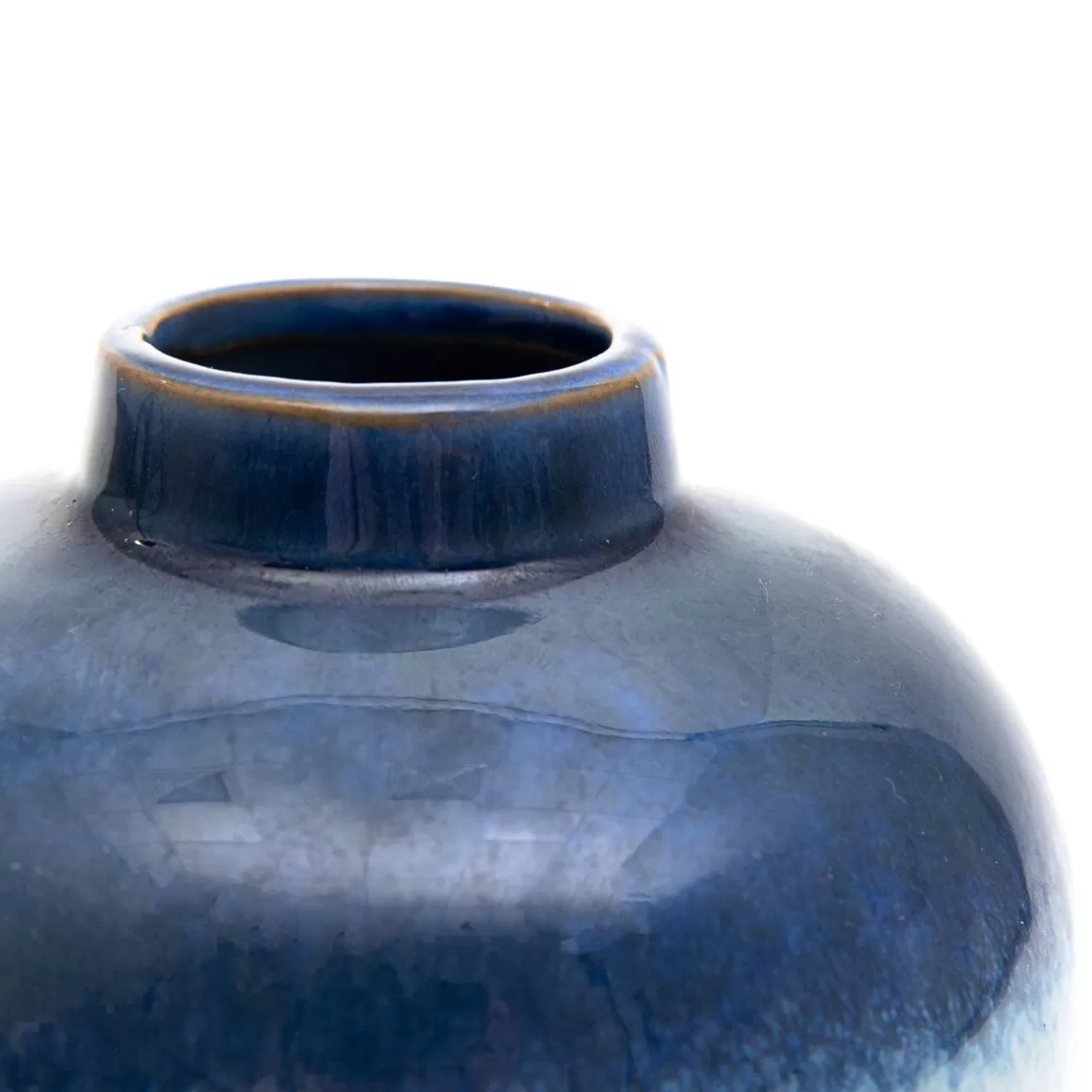 HOMLA Wazon Soleto Ceramiczny Granatowy 14,7X14,7X15 Cm