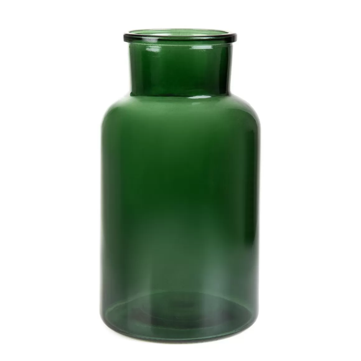 HOMLA Wazon Tenno Szklany Zielony 14,5X14,5X25,5 Cm