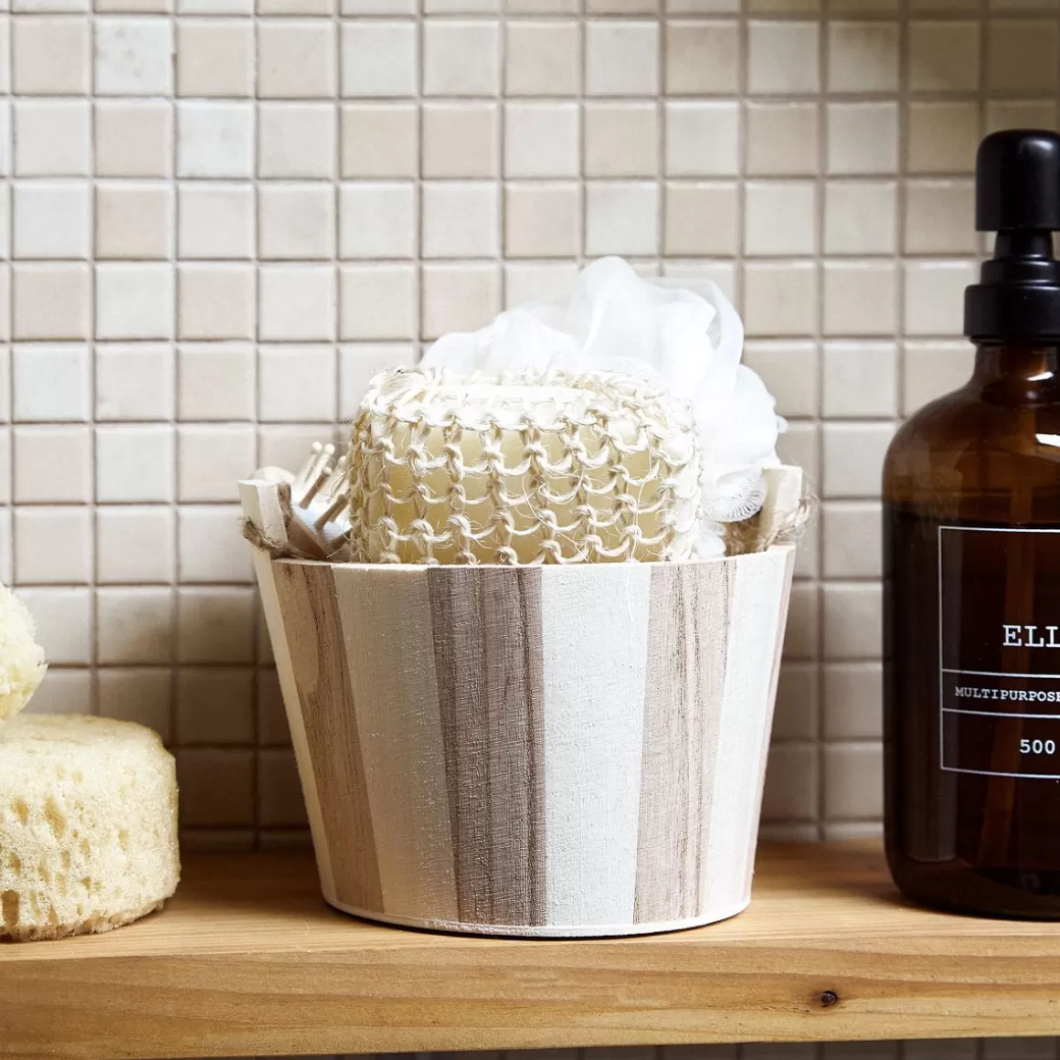 HOMLA Zestaw Akcesoriow Do Pielegnacji Ciala Revital 3 Szt 12X15,5 Cm