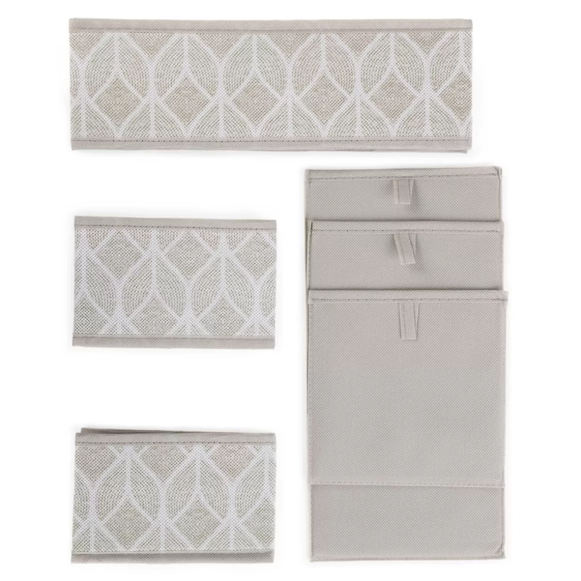 HOMLA Zestaw Koszy Do Przechowywania Hadria Bezowych 2X6 Cm X 6 Cm X 10 Cm